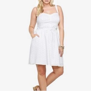 Torrid White Eyelet Lace Sundress